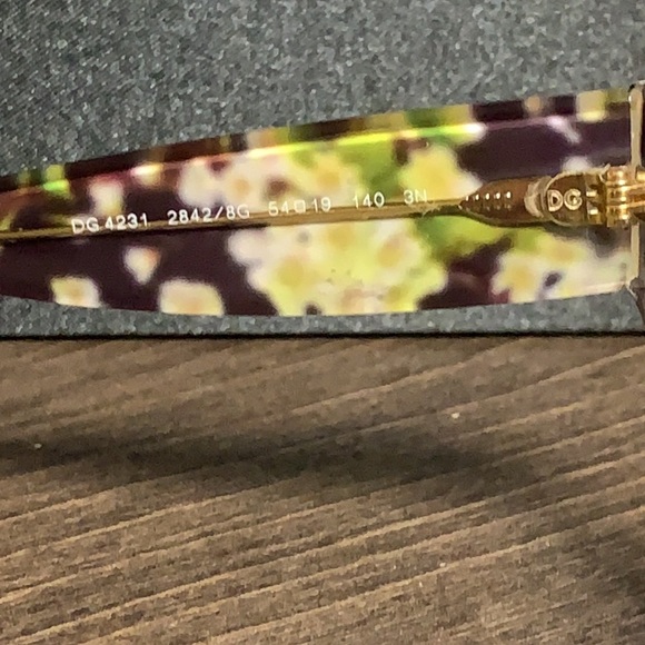 DOLCE & GABBANA 4231 2842/8G BLACK PEACH FLOWERS - Picture 5 of 16